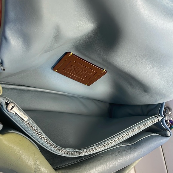 Coach Pillow Tabby 26 with Ombré Silver/Aqua Multi & Rexy Bag Charm Set - Picture 14 of 17